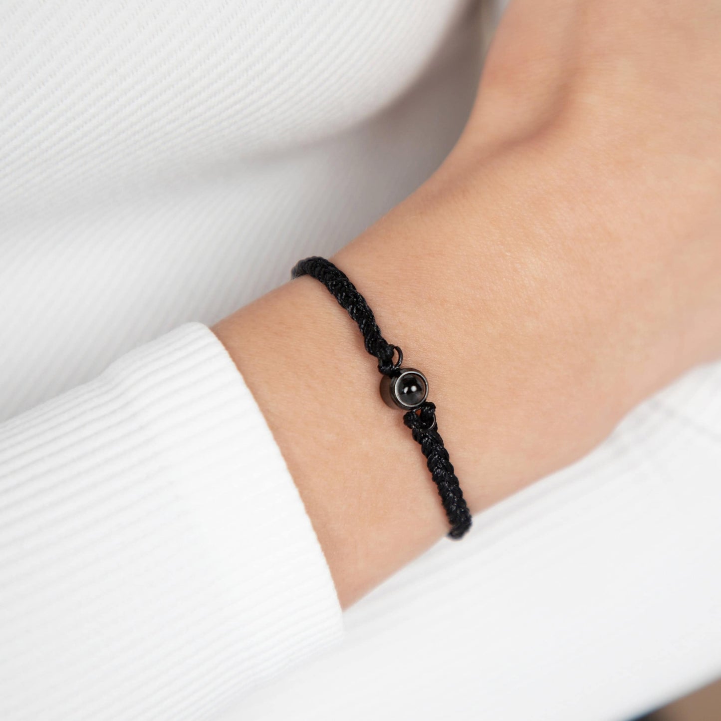 Personalised Bracelet With Photo Inside Black