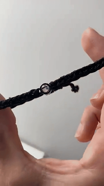 Personalised Bracelet With Photo Inside Black