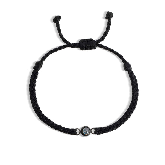 Personalised Bracelet With Photo Inside Black